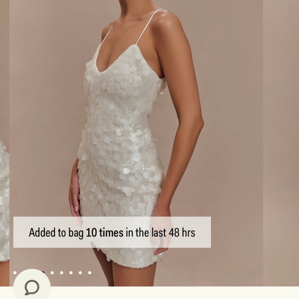 Meshki White Sequin Mini Dress